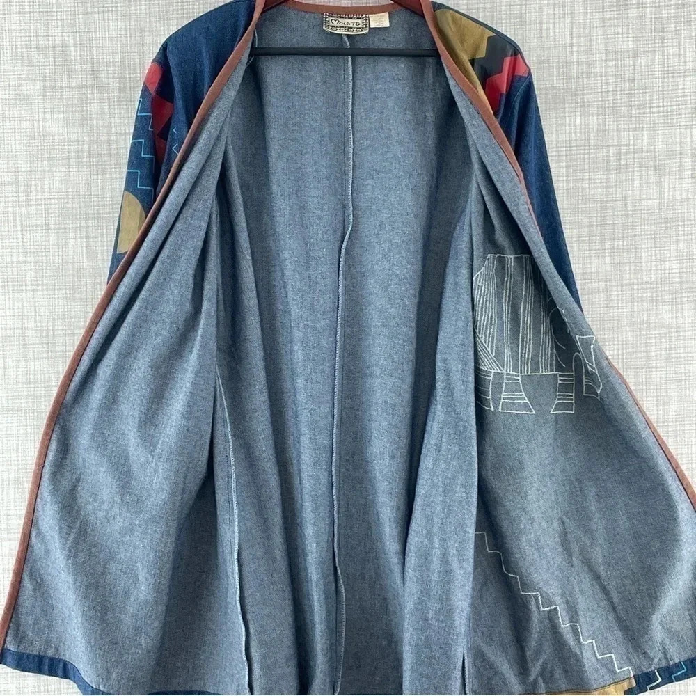 Vintage Mocato Aftrican open front Jacket Size Large 9157 - Picture 3 of 11
